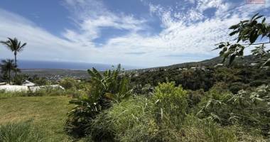 terrain plat de 1200 m2 à 350 m d'altitude, pleine vue mer et montagne, viabilisation sur le terrain.
